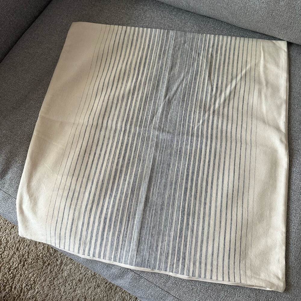 Set of Three IKEA Cushion Covers in Yellow, Orange, and Cream/Blue - Picture 5 of 5